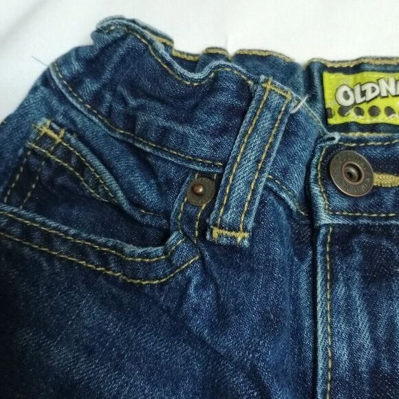 ⭐ Old Navy Astro Baggy Loose Fit Jeans Adjstble Waist Straight Leg Denim sz 5 - Picture 4 of 6